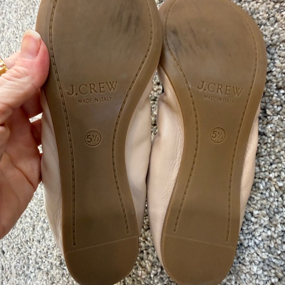 J.Crew Made in Italy Black Cap Toe Ballet Flats Size 5.5 Leather - Picture 6 of 6